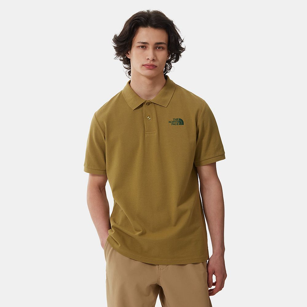 The North Face Polo Shirt Mens Australia - The North Face Piquet Green (DEA-851306)